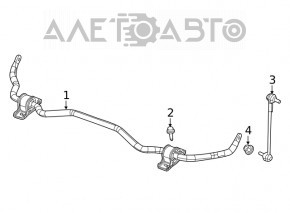 Стабилизатор передний Jeep Cherokee KL 14- fwd 22мм