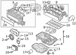 Protecția curelei de distribuție inferioară VW Jetta 19- 1.4T