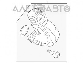 Воздуховод VW Jetta 11-18 USA 1.4T hybrid на коллектор