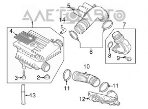 Воздуховод VW Jetta 11-18 USA 1.4T hybrid на коллектор