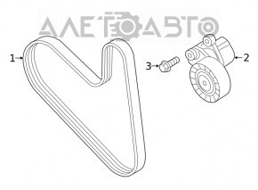 Roleta tensorului curelei de transmisie VW Jetta 19- 1.4T