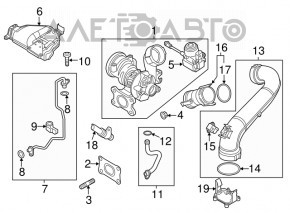 Патрубок на турбину VW Jetta 11-18 USA 1.4T