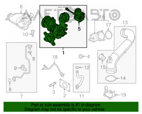 Turbina VW Jetta 11-18 SUA 1.4T 103CP