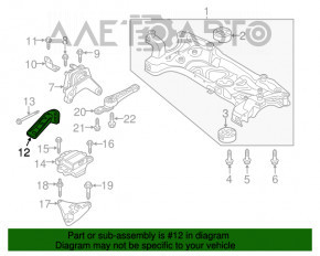 Suport motor dreapta VW Jetta 13-16 SUA 1.4T hibrid