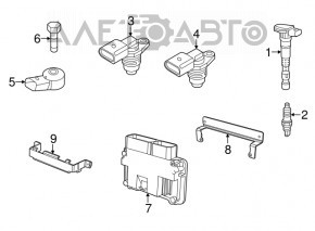 Блок ECU компьютер двигателя VW Jetta 13-16 USA 1.4T hybrid