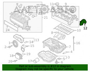 Protecția curelei de distribuție superioară VW Jetta 11-18 SUA 1.4T nou original