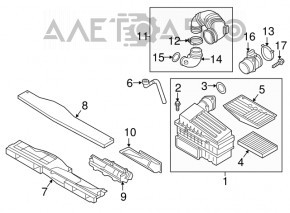 Contor de aer pentru Audi A4 B9 17- 2.0T, nou, original OEM