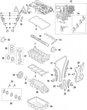 Головка блока цилиндров ГБЦ в сборе Jeep Compass 17- 2.4