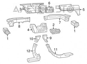 Grila de aerisire a cuptorului Dodge Journey 11-