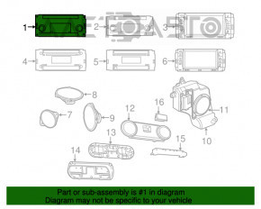 Monitor, display, navigație Jeep Compass 11-16