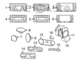 Monitor, display, navigație Jeep Compass 11-16