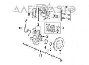 Датчик ABS передний правый Jeep Compass 11-16