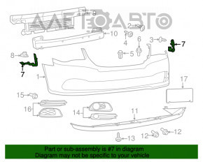 Suportul pentru bara de protecție față dreapta Dodge Grand Caravan 11-20, nou, original