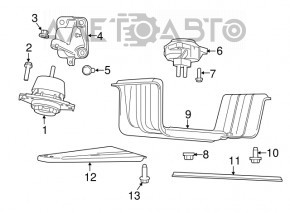 Pernele cutiei de viteze automată pentru Jeep Grand Cherokee WK2 11-21 3.6 AWD tip2