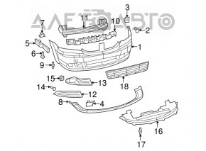 Grila stânga pentru faruri Dodge Journey 11- SE nouă, neoriginală