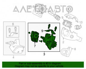 Blocarea de aprindere a Honda Accord 13-17 cu imobilizator și cheie