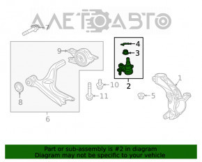 Шаровая опора правая Honda Civic X FC 16-21