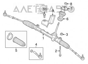 Рейка рулевая Jeep Compass 17-21