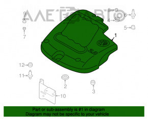 Capacul motorului VW Jetta 11-18 SUA 2.0