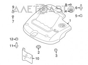 Capacul motorului VW Jetta 11-18 SUA 2.0