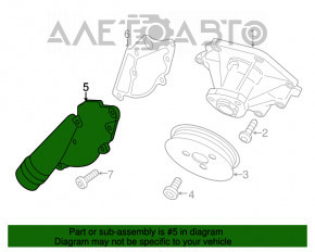 Capacul termostatului Audi Q5 8R 13-17 3.0 tfsi