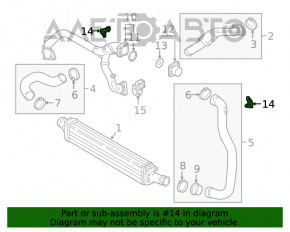 Senzorul de presiune a supraalimentării Map pentru Audi Q8 18- pe intercooler