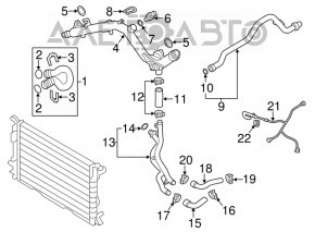 Патрубок системы охлаждения Audi Q5 8R 13-17 3.0 tfsi пластик