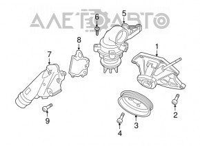 Corpul termostatului Audi Q7 4L 10-15