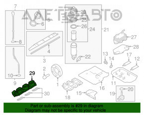 Colectorul de admisie partea de jos stânga asamblat Audi Q7 4L 10-15 cu rampa de combustibil și senzor