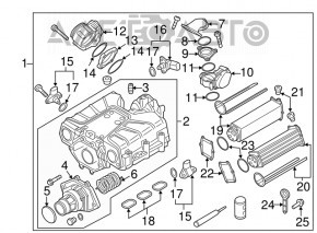 Radiatorul intercooler intermediar Audi Q5 8R 13-17 3.0 tfsi