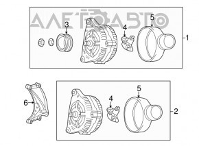 Кронштейн генератора Audi Q7 4L 10-15