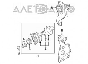 Generatorul VW Jetta 11-18 SUA 2.0