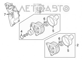 Генератор VW Passat b7 12-15 USA 3.6 топляк