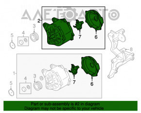 Генератор VW Passat b7 12-15 USA 3.6 новый OEM оригинал