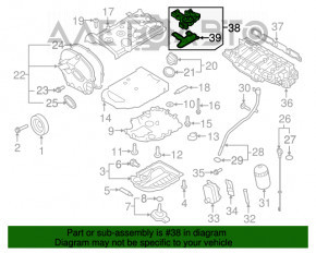 Membrana de ventilație a carterului Audi A4 B8 08-16 2.0T nou, neoriginal, JP GROUP