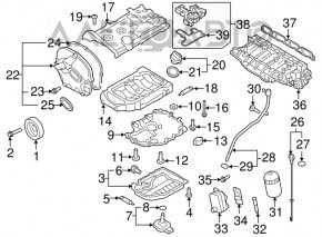 Membrana de ventilație a carterului Audi A4 B8 08-16 2.0T nou, neoriginal, JP GROUP