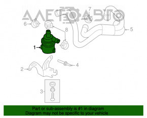 Motorul auxiliar de răcire VW Passat b7 12-15 USA 1.8T