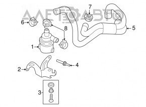 Motorul auxiliar de răcire VW Passat b7 12-15 USA 1.8T