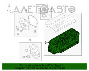 Головка блока цилиндров ГБЦ Audi A4 B8 08-16 2.0T голая