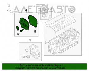 Передняя крышка ГБЦ Audi A4 B8 08-16 2.0T новый OEM оригинал