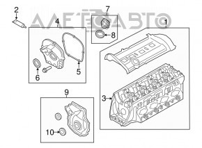 Передняя крышка ГБЦ Audi Q5 8R 13-17 CPMB 2.0T новый OEM оригинал