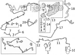 Supapa de adsorbție a vaporilor de combustibil pentru VW Atlas 18- 3.6, nou, original OEM