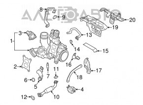 Supapa de vidare VW Golf 15- 1.8T nouă originală OEM