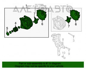 Generatorul Audi A3 8V 15-18 VALEO