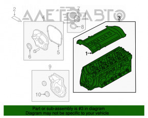 Capacul blocului cilindric complet asamblat Audi A4 B9 17- 2.0T