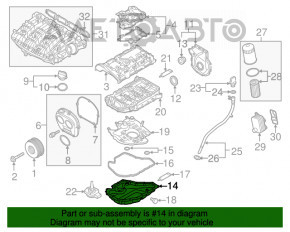 Palet ulei Audi A3 8V 15-20 nou OEM original