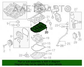 Полуподдон масляный Audi A3 8V 15-20