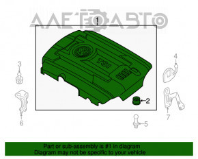 Capacul motorului VW Atlas 18- 2.0T