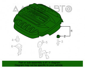 Накладка двигателя Audi A3 8V 15-20 1.8T, 2.0T