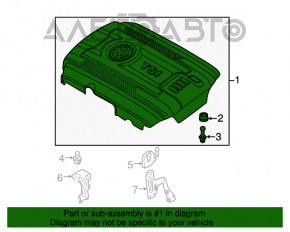 Capacul motorului VW Passat b7 12-15 SUA 1.8T